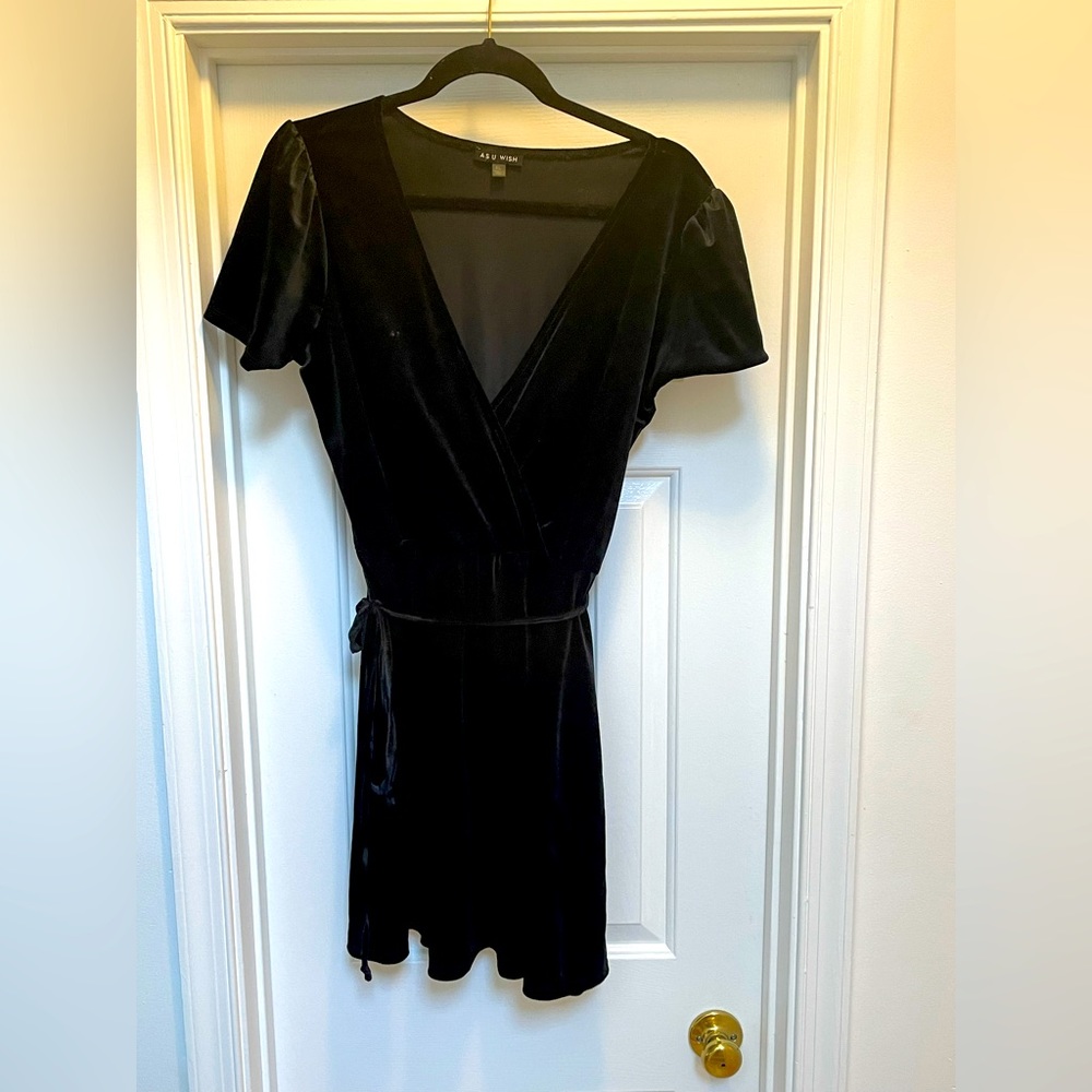 AS U WISH VELVET DRESS